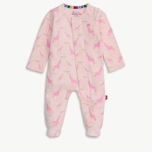 Like New! Magnetic Me Pink Footies - Newborn